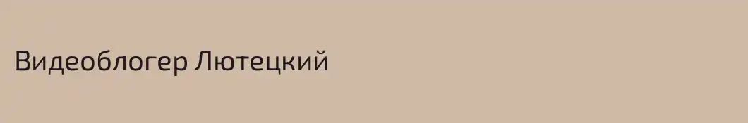 Видеоблогер Лютецкий